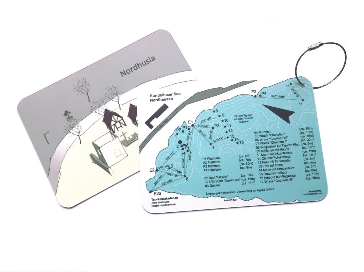 Tauchplatzkarten-Set „Sundhäuser See“ Nordhausen