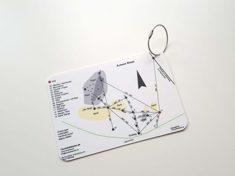 Tauchplatzkarten-Set „Auesee“ Wesel