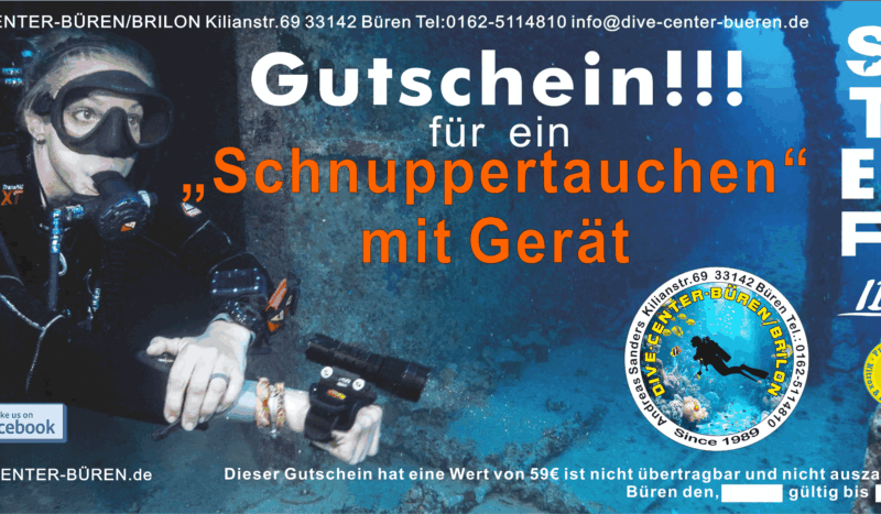 Gutschein Schnuppertauchen