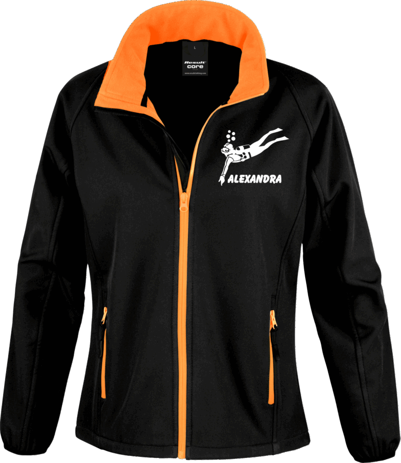 Softshelljacke Frau "Ich geh nur tauchen" – Bild 12