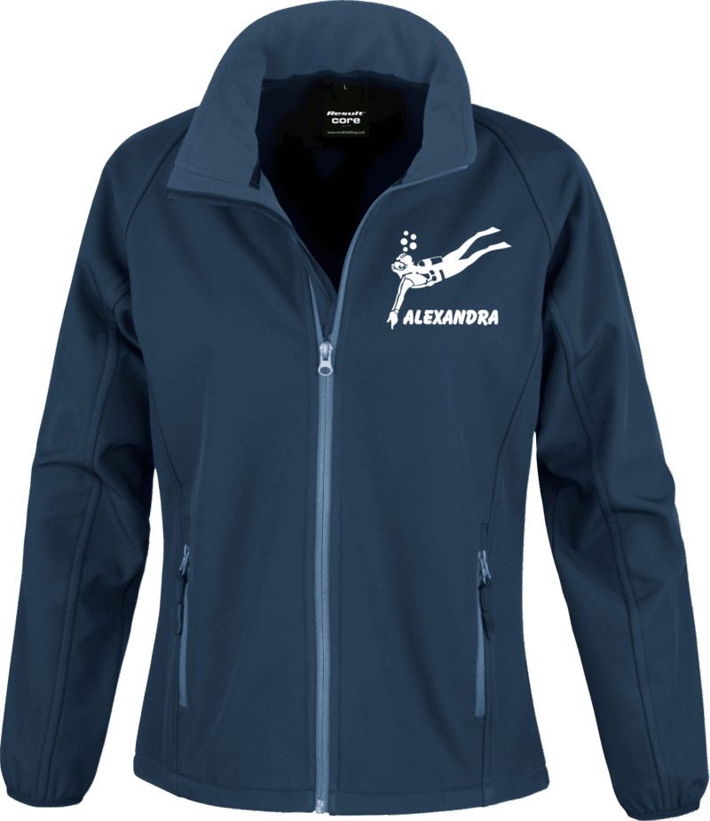 Softshelljacke Frau "Ich geh nur tauchen" – Bild 10