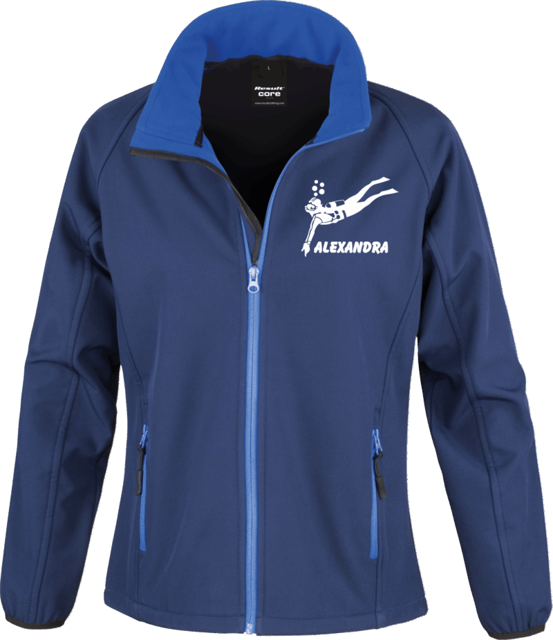 Softshelljacke Frau "Ich geh nur tauchen" – Bild 9