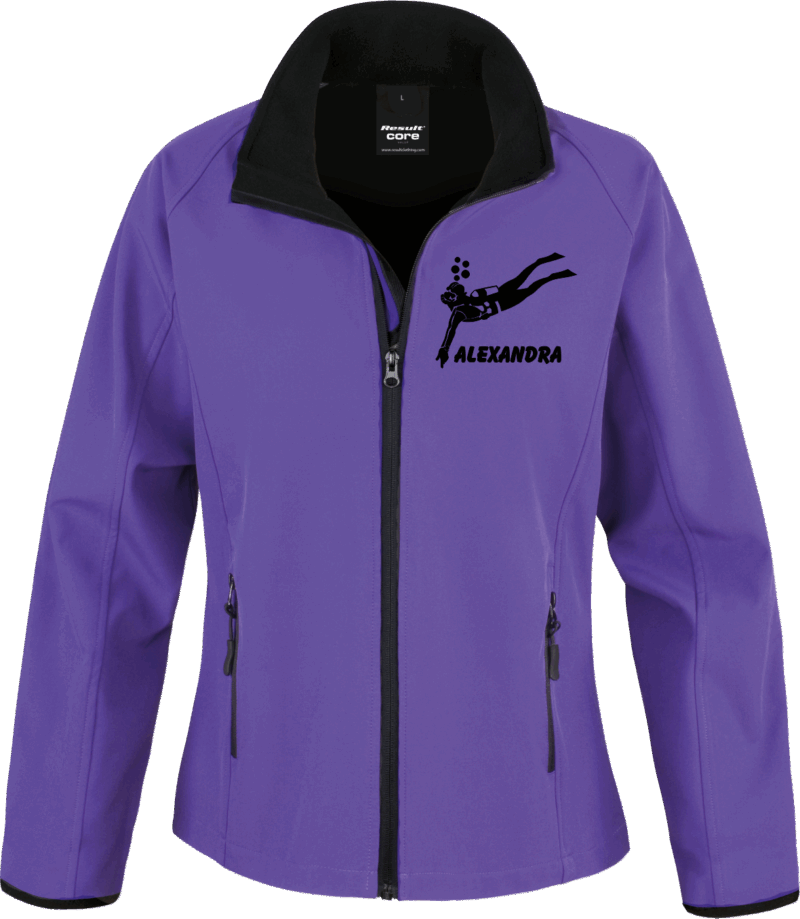 Softshelljacke Frau "Ich geh nur tauchen" – Bild 8