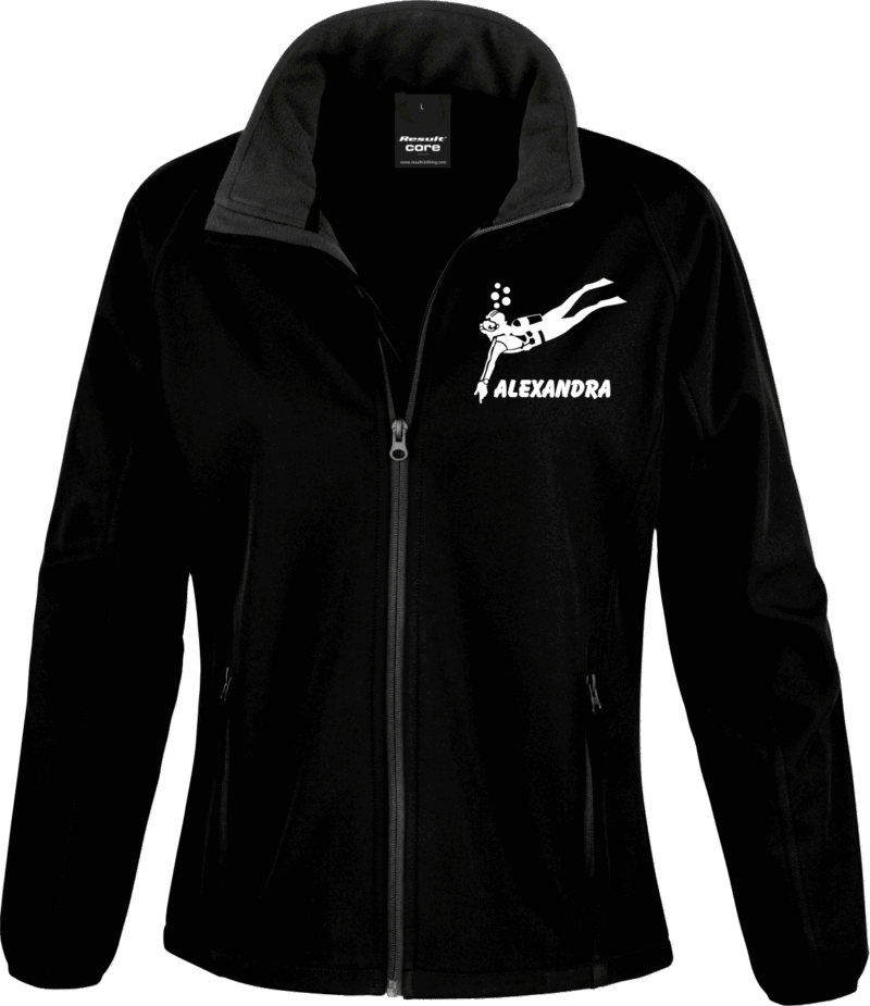 Softshelljacke Frau "Ich geh nur tauchen" – Bild 7