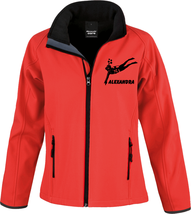 Softshelljacke Frau "Ich geh nur tauchen" – Bild 6