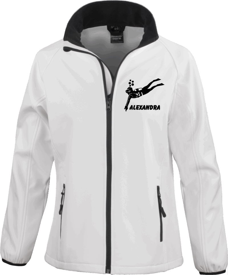 Softshelljacke Frau "Ich geh nur tauchen" – Bild 5