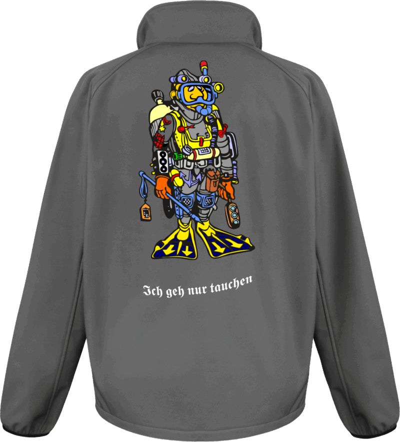 Softshelljacke Frau "Ich geh nur tauchen" – Bild 2