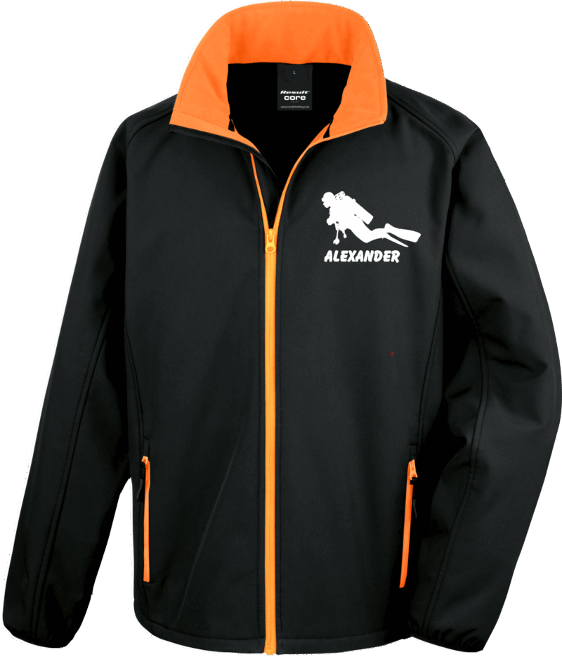 Softshelljacke Mann "Ich geh nur tauchen" – Bild 3