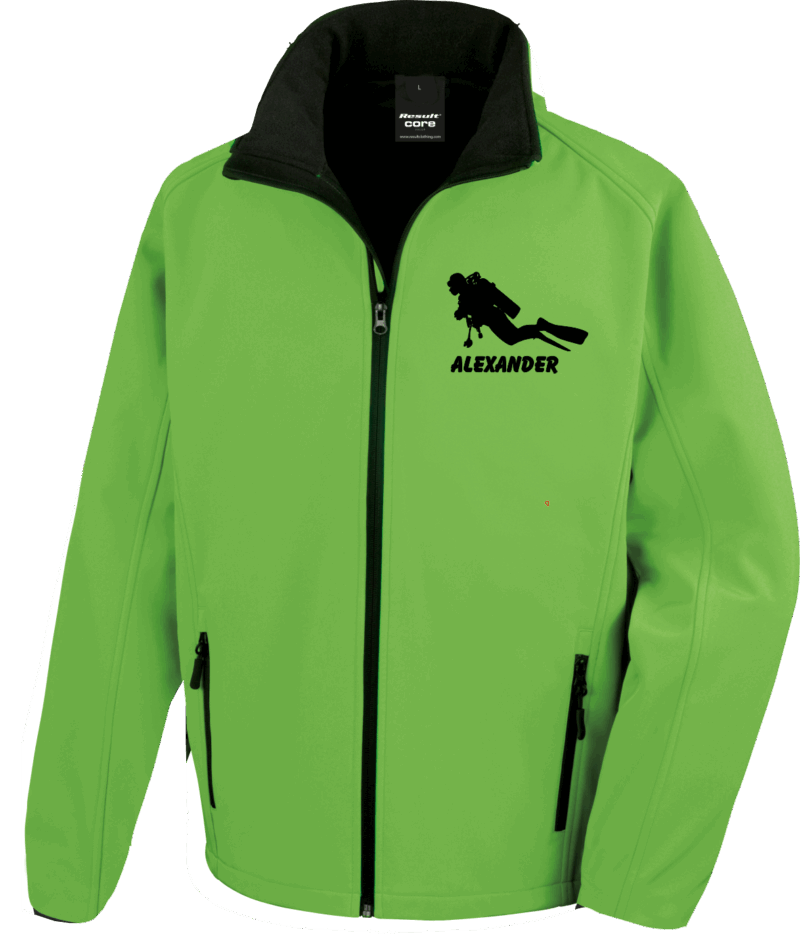 Softshelljacke Mann "Ich geh nur tauchen" – Bild 9