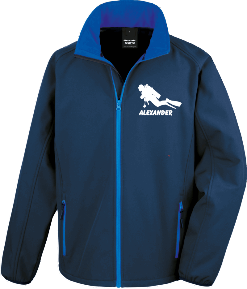 Softshelljacke Mann "Ich geh nur tauchen" – Bild 4