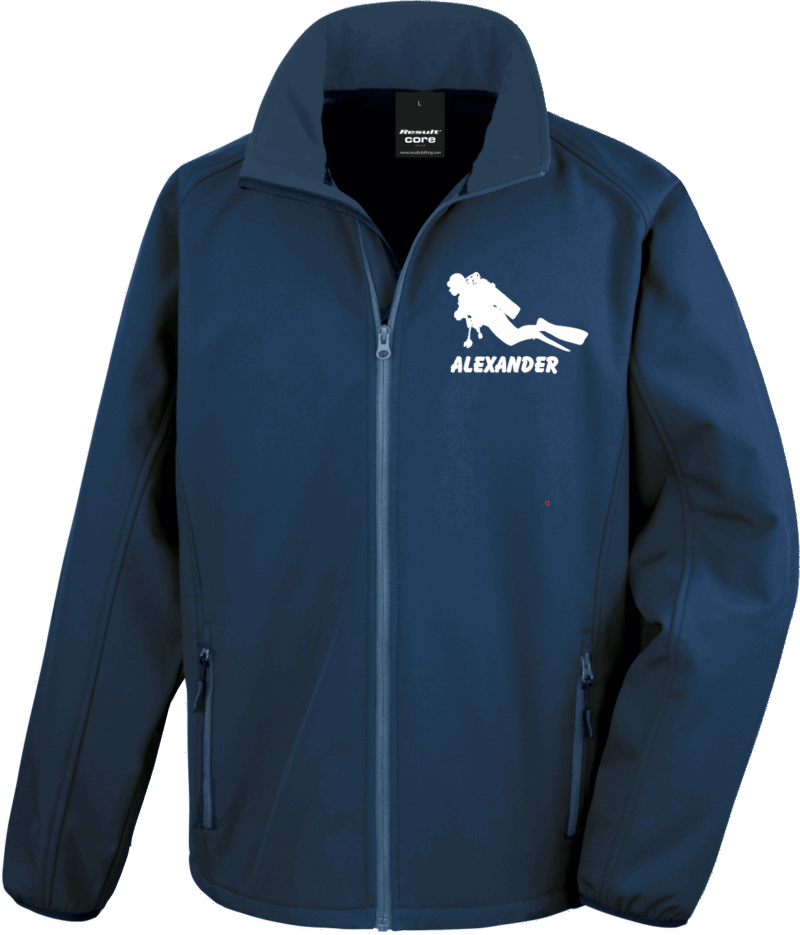 Softshelljacke Mann "Ich geh nur tauchen" – Bild 5
