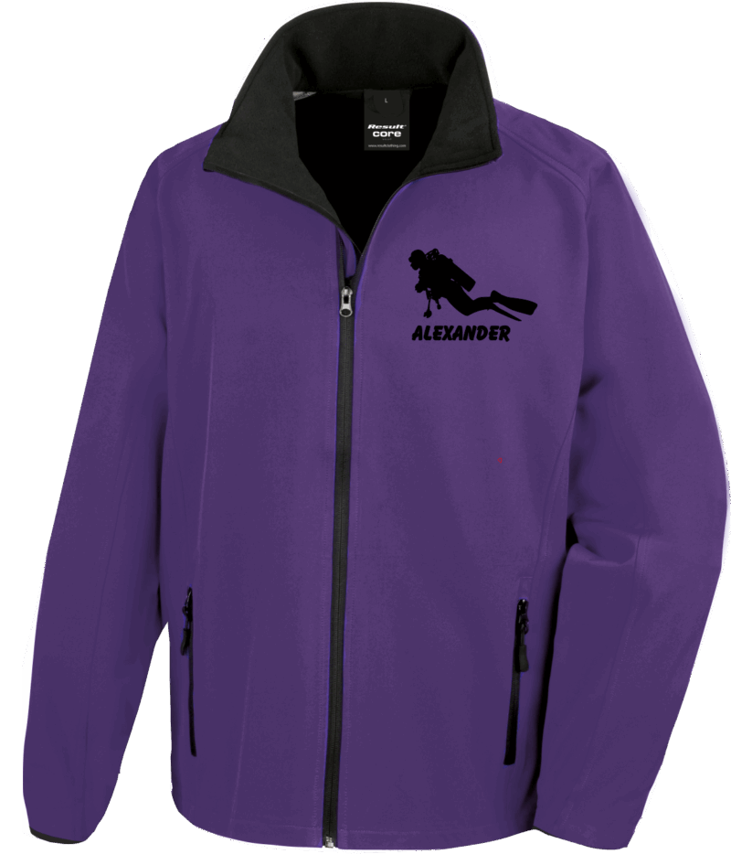 Softshelljacke Mann "Ich geh nur tauchen" – Bild 6