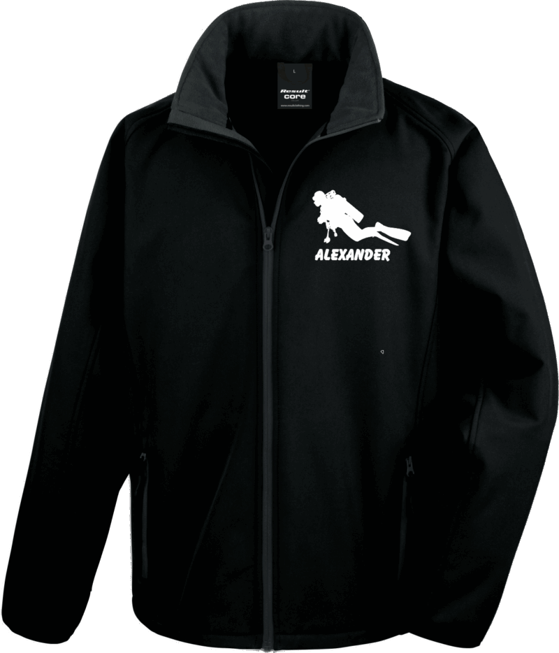 Softshelljacke Mann "Ich geh nur tauchen" – Bild 11