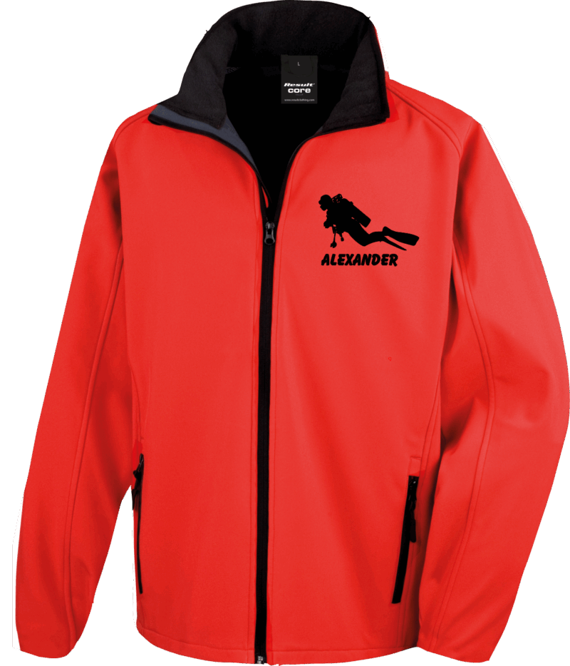 Softshelljacke Mann "Ich geh nur tauchen" – Bild 7