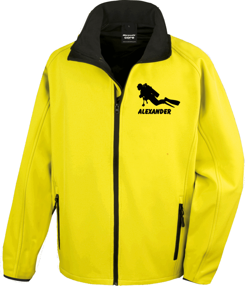 Softshelljacke Mann "Ich geh nur tauchen" – Bild 8