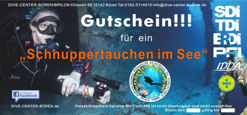 Gutschein Schnuppertauchen im See