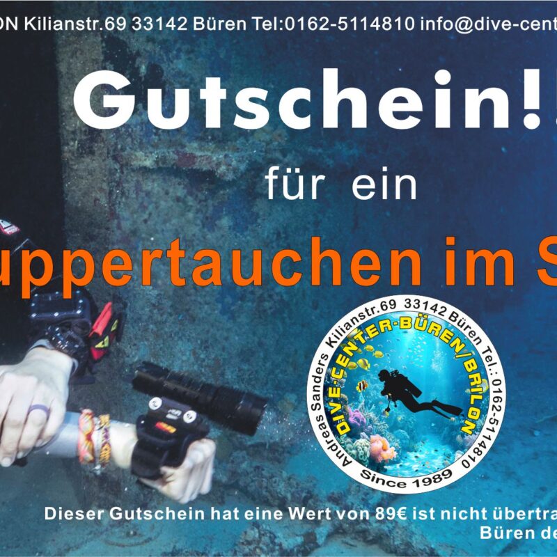 Gutschein Schnuppertauchen im See