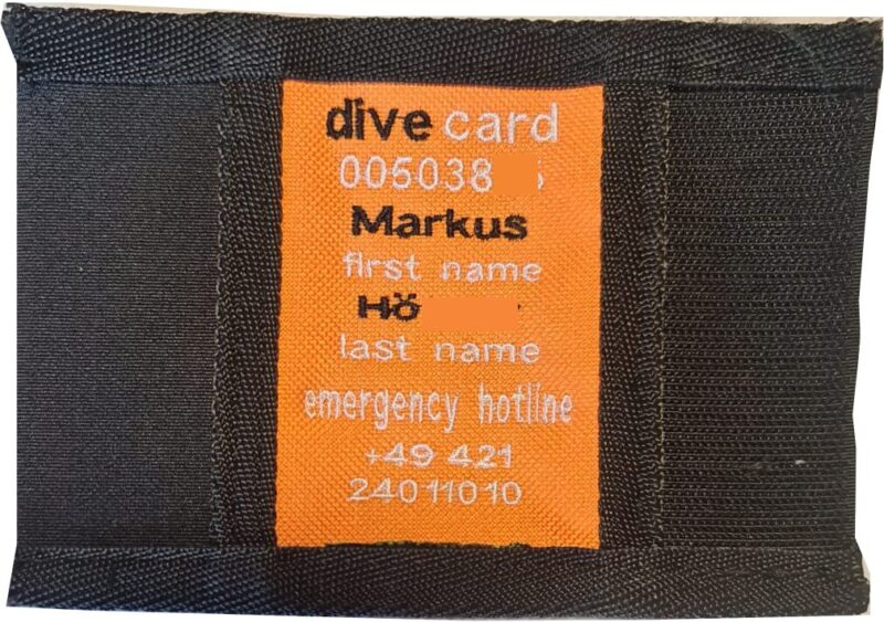Die DIVE-CARD am Inflatorschlauch – Bild 2