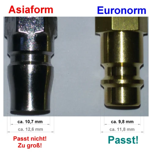 Adapter Inflatorschlauch Apeks,Mares,Scubapro usw. auf DN 7.2 Druckluft-Kupplung – Bild 5